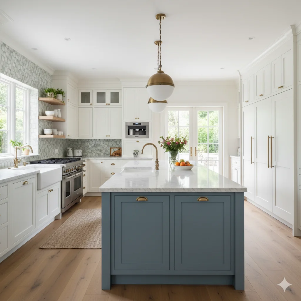 Beautiful kitchen renovation in Wilmington NC showing modern design and quality craftsmanship by Swanson Construction